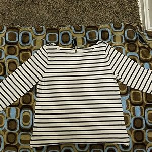 Loft Black and White Stripped Shirt